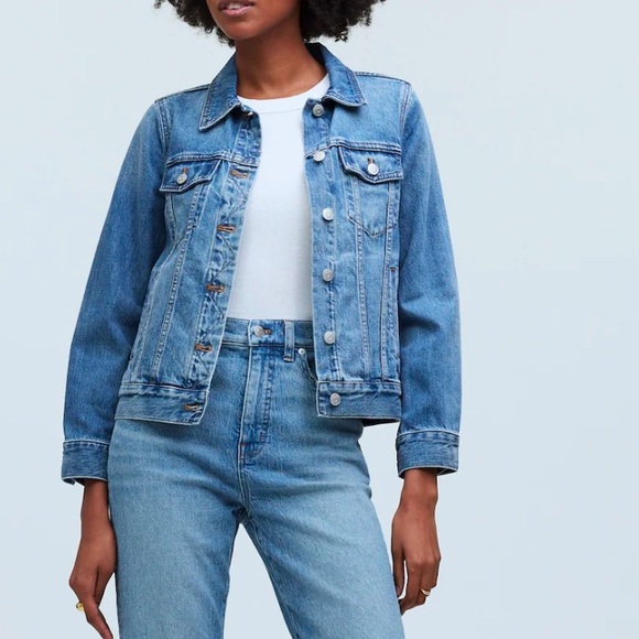 Madewell The Jean Jacket  Classic Blue Denim Jacket - Picture 5 of 13